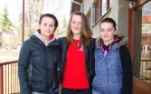 Hráčky rimavskosobotského družstva: Roberta Husztiová (zľava), Nikoleta Kačániová a Veronika Baloghová.